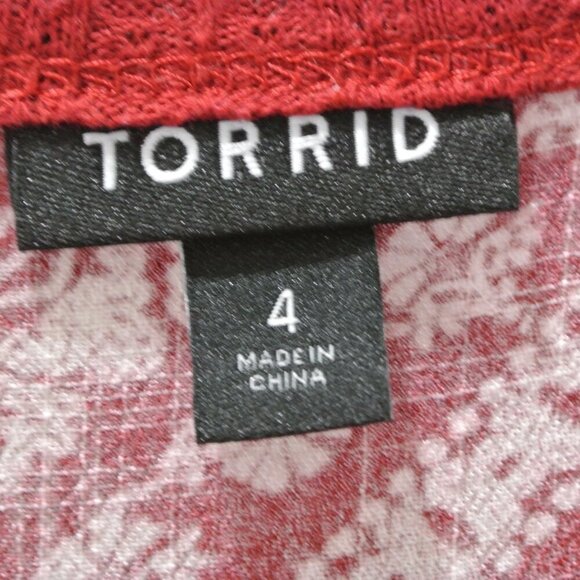 Torrid Knit Scoop Neck Ruffle Sleeve Swing Top - Picture 5 of 5